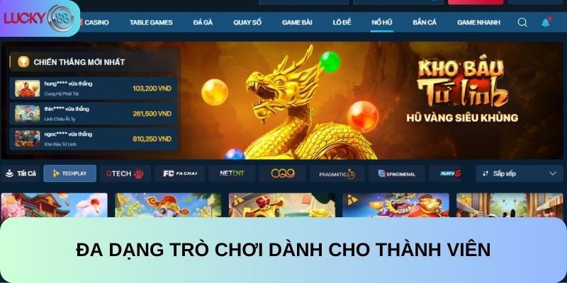 Đa dạng trò chơi giải trí với nhiều thể loại phong phú khác nhau